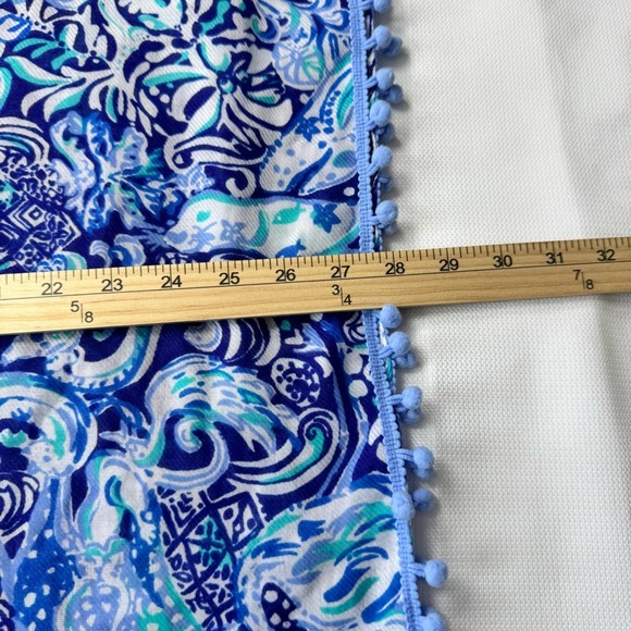 Lilly Pulitzer Resort Infinity Loop Scarf blue purple print - Picture 5 of 8